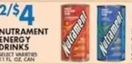 Associated Nutrament energy drinks offer