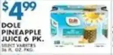 Associated Dole pineapple juice offer