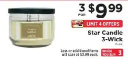ShopRite Star Candle 3-Wick offer