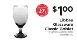 ShopRite Libbey glassware classic goblet offer