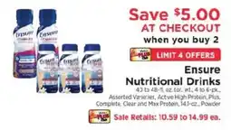 ShopRite Ensure Nutritional Drinks offer