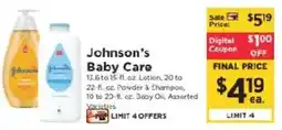 ShopRite Johnson's Baby Care offer