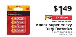 ShopRite Kodak Super Heavy Duty Batteries offer
