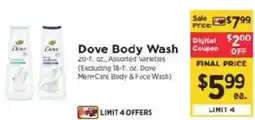 ShopRite Dove Body Wash offer