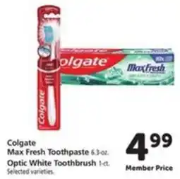 Vons Colgate Max Fresh Toothpaste offer