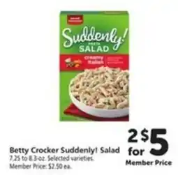 Vons Betty Crocker Suddenly! Salad offer