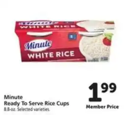 Vons Minute Ready To Serve Rice Cups offer