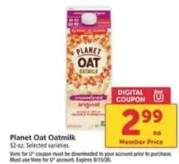 Vons Planet Oat Oatmilk offer