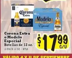 La Michoacana Corona Extra or Modelo Especial offer
