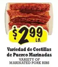 La Michoacana Variety of Marinated Pork Ribs offer