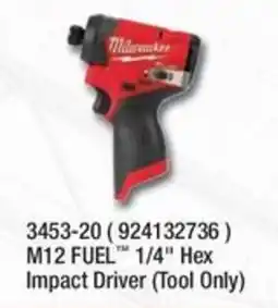 Fastenal Milwaukee M12 FUEL 1/4" Hex Impact Driver offer