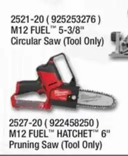 Fastenal M12 FUEL™ 5-3/8" Circular Saw (Tool Only) offer