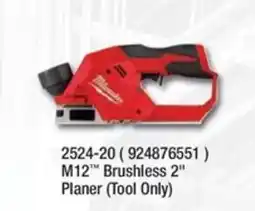 Fastenal Milwaukee M12 Brushless 2" Planer offer