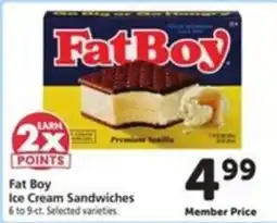 Vons Fat Boy Ice Cream Sandwiches offer