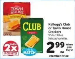 Vons Kellogg's Club or Town House Crackers offer