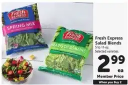 Vons Fresh Express Salad Blends offer