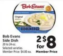 Vons Bob Evans Side Dish offer