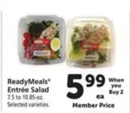 Vons ReadyMeals Entree Salad offer