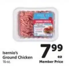 Vons Isernio's Ground Chicken offer