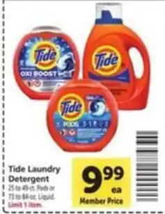 Vons Tide Laundry Detergent offer