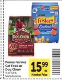Vons Purina Friskies Cat Food or Dog Chow offer
