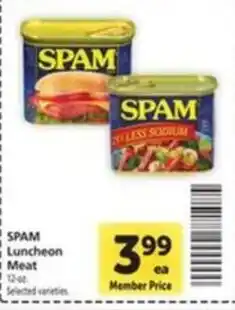 Vons Spam luncheon meat offer
