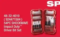 Fastenal Sp 54pc shockwave impact duty driver bit set offer