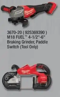Fastenal Milwaukee M18 FUEL™ 4-1/2"-6" Braking Grinder, Paddle Switch (Tool Only) offer