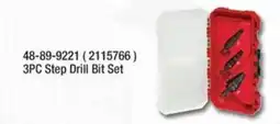 Fastenal 3pc step drill bit set offer