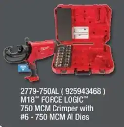 Fastenal M18 Force Logic 750 MCM Crimper offer