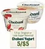 Lakeview Grocery Chobani Yogurt offer