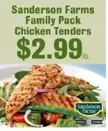 Lakeview Grocery Sanderson Farms family pack chicken tenders offer