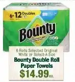 Lakeview Grocery Bounty double roll paper towels offer