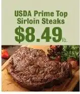 Lakeview Grocery Usda prime top sirloin steaks offer