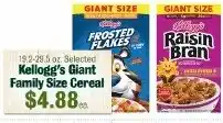 Lakeview Grocery Kellogg's Giant Family Size Cereal offer