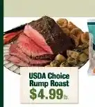 Lakeview Grocery Usda choice rump roast offer