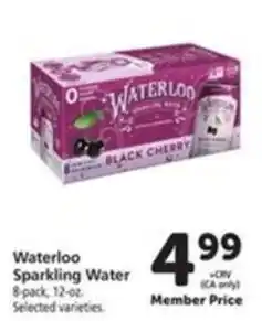 Vons Waterloo Sparkling Water offer