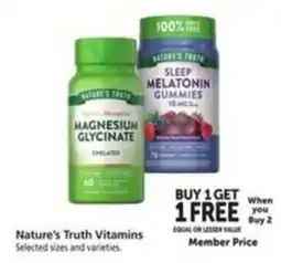 Vons Nature's Truth Magnesium Glycinate offer
