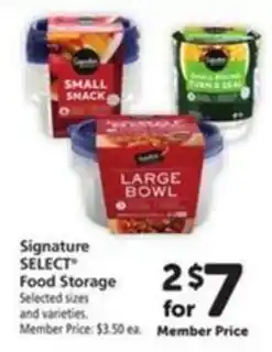 Vons Signature Select Food Storage offer