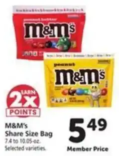 Vons M&M's Share Size Bag offer