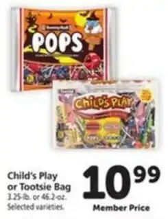 Vons Child's Play or Tootsie Bag offer