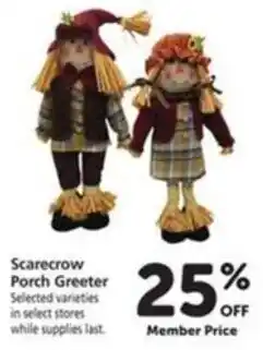 Vons Scarecrow Porch Greeter offer
