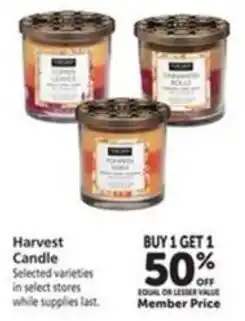 Vons Harvest Candle offer