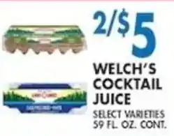 Associated Welch's cocktail juice offer