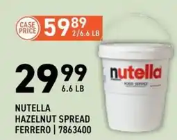 US Foods Chef's Store Nutella hazelnut spread offer