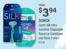 Commissary Schick Hydro Silk Ultra-Sensitive Disposable Razors or Cartridges offer