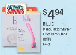 Commissary Billie Malibu Razor Starter Kit or Razor Blade Refills offer