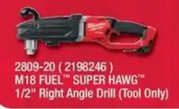 Fastenal M18 Fuel Super Hawg 1/2" Right Angle Drill offer