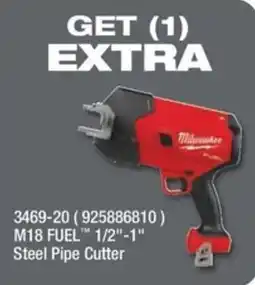 Fastenal Milwaukee M18 FUEL 1/2"-1" Steel Pipe Cutter offer