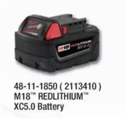 Fastenal M18 Redlithium Xc5.0 Battery offer